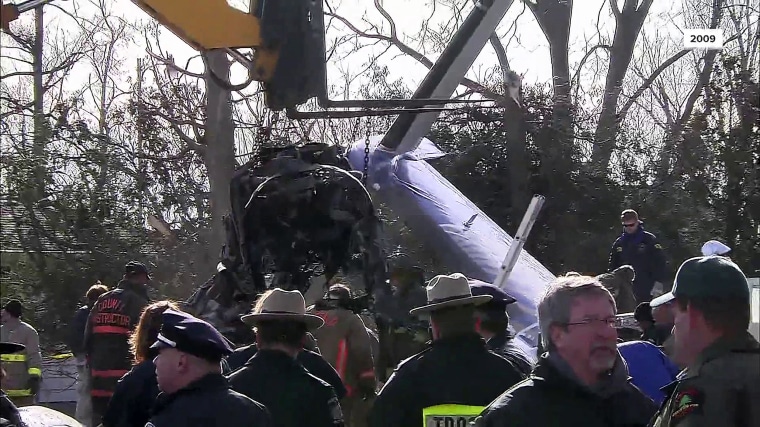 Images from plane collision in 2009.