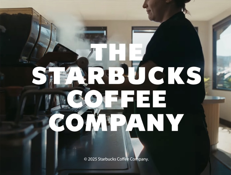 The Starbucks Coffee Company name appears in a new advertisement.