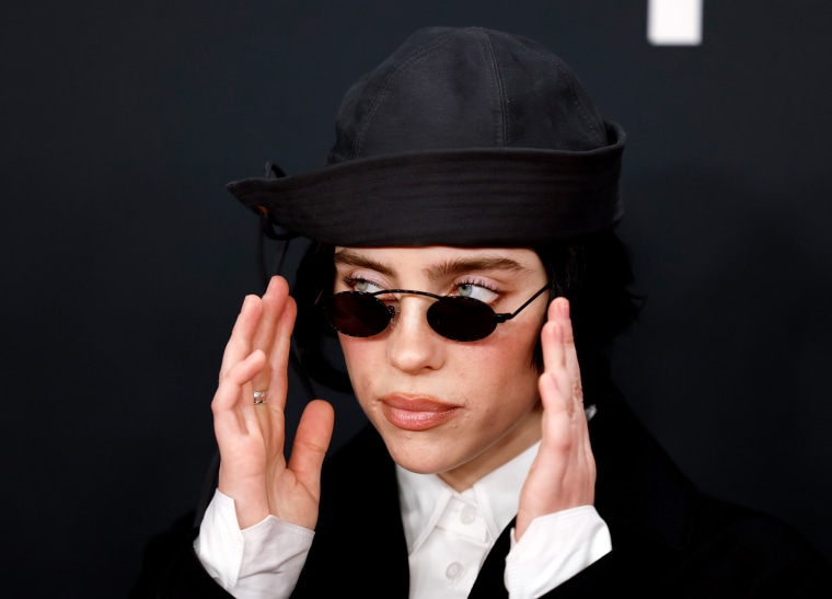 Billie Eilish at the 67th Grammys Awards held at the Crypto.com Arena in Los Angeles today.