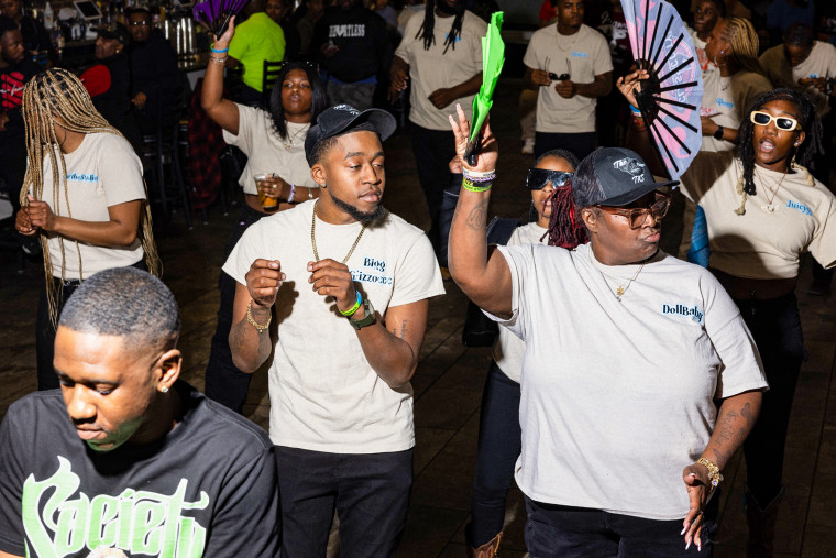Donna and her son, Deonte, on the dance floor