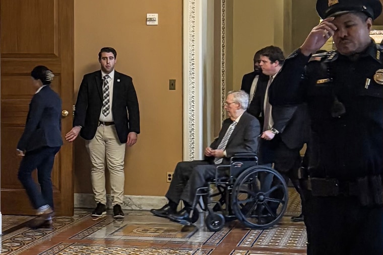 Sen. Mitch McConnell, R-Ky., at the U.S. Capitol on Feb. 5, 2025.