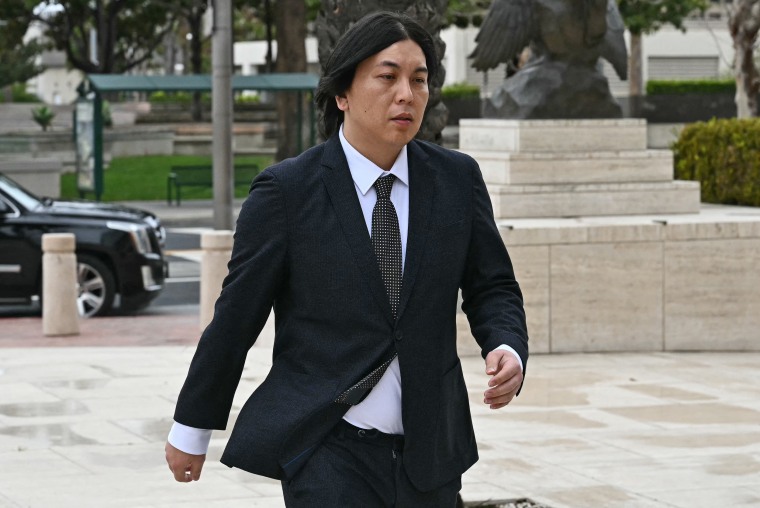 Ippei Mizuhara arrives for his sentencing in Santa Ana, Calif., on Feb. 6, 2025.    