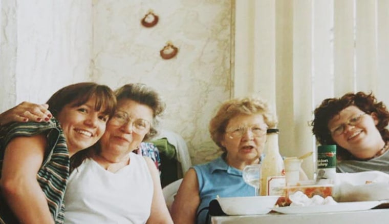 Molly Smith, right, with her sister Sundi, left, grandmother Mary 
 and cousin Hazel.