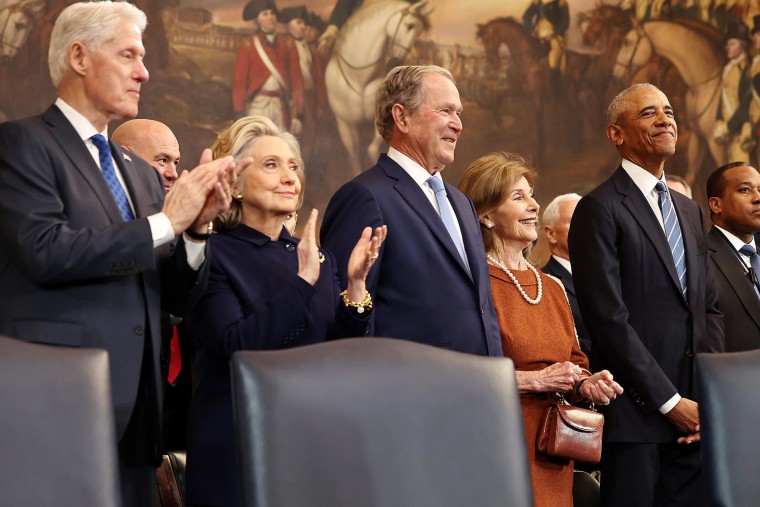 Former Presidents Bill Clinton, George W. Bush and Barack Obama