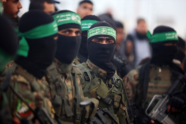  Hamas militants hand over three Israeli hostages on February 8, as part of the fifth exchange under a fragile Gaza ceasefire, with 183 prisoners held by Israel due to be released later in the day. 