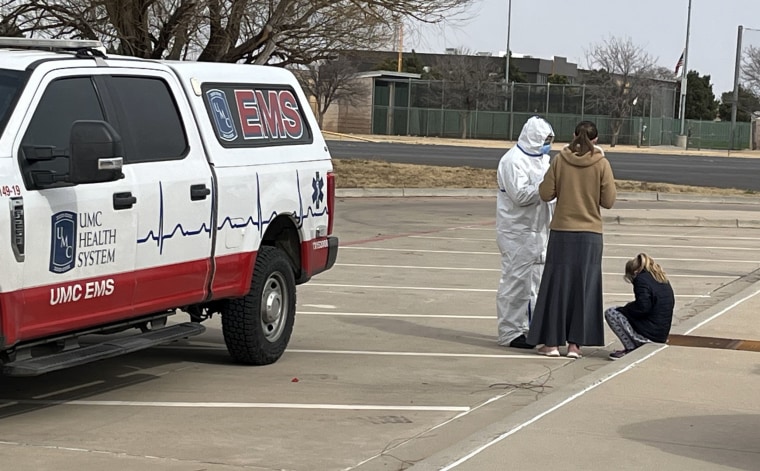 Measles testing site in Texas.