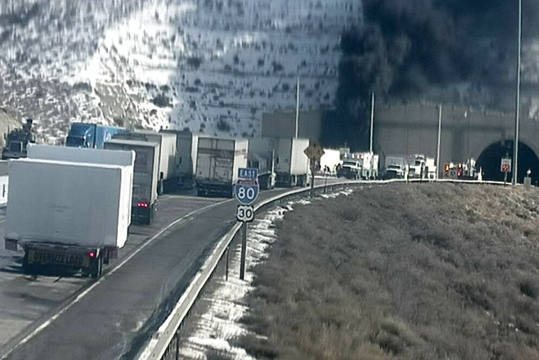 car crash smoke collision green river wyoming