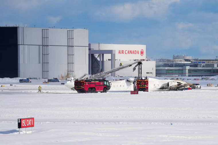 Delta Air Lines plane crash at Toronto Pearson International Airport in Mississauga