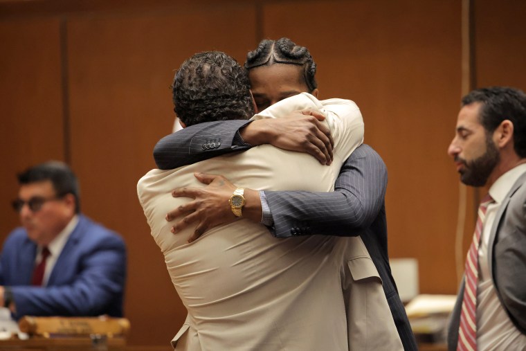 Image: a$ap rocky rakim mayers hug embrace emotion emotional