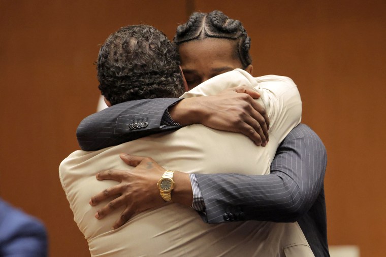 Image: a$ap rocky rakim mayers hug embrace emotion emotional