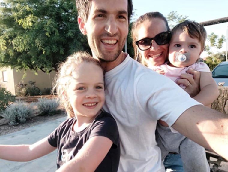 Sagui Dekel-Chen with his wife Avital and daughters, Bar and Gali in an undated photo.