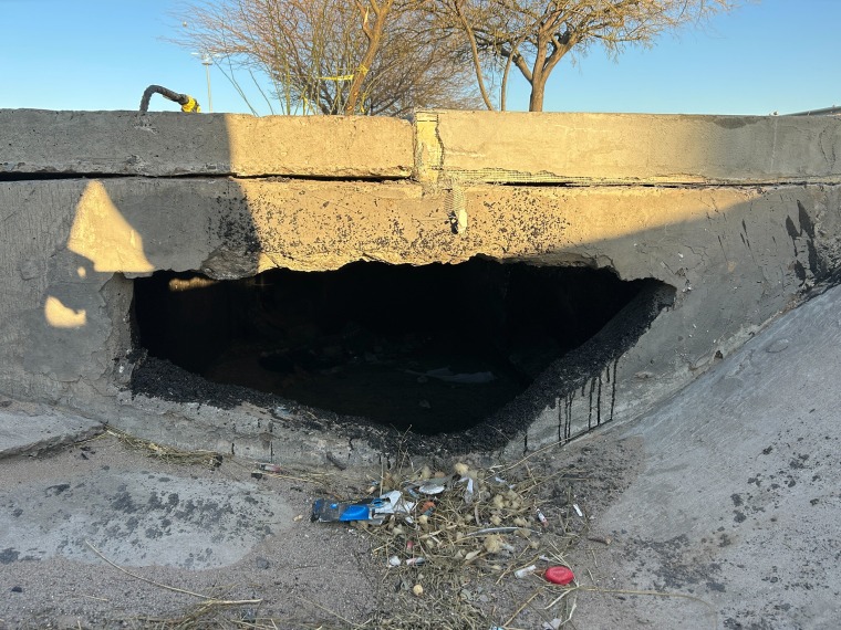 The Mexican military said they found this tunnel along the Mexico/U.S. border.