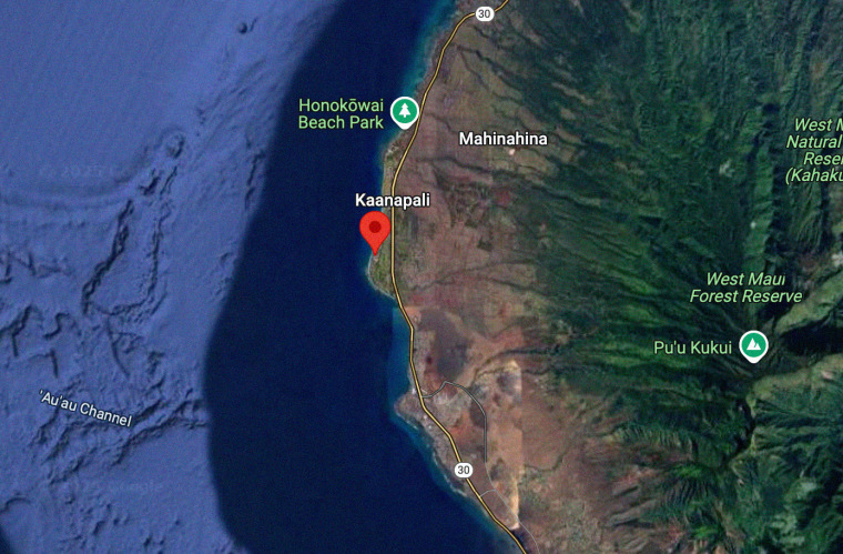 Satellite imagery of the location of The Whaler in Kaanapali 