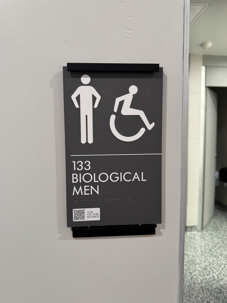 Last week, the University of Cincinnati began displaying the new signage in its residence halls and some on-campus buildings in response to the passage of SB 104, which restricts bathroom use in K-12 schools and colleges to members of the same “biological sex.” 