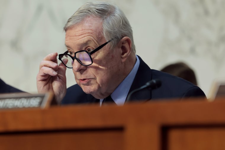 Sen. Dick Durbin, D-Ill., During the meeting of the Senate Judiciary 13. February 2025.