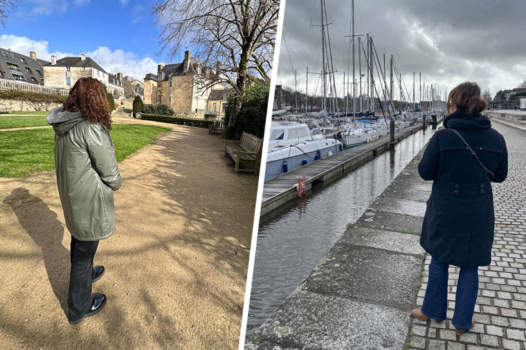 From left: Alexandra, 47, said her uncle Joël Le Scouarnec began abusing her when she was 5 years old. Stéphanie, 46, whose family was friends with the surgeon, said he raped her for eight years.