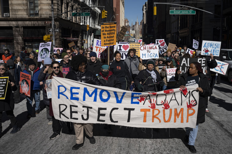 New Yorkers join against Mayor Adams and President Trump