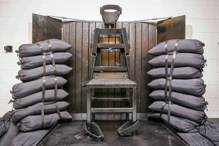 The execution chamber at the Utah State Prison.