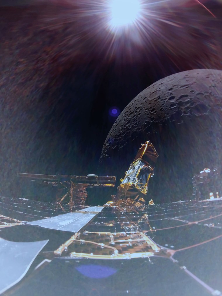 While in lunar orbit, Firefly’s Blue Ghost lander captured imagery of the Moon’s south pole