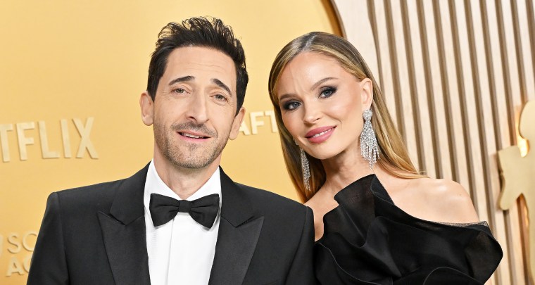 Adrien Brody and Georgina Chapman.