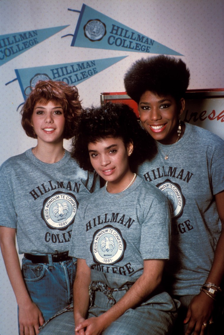 Still from "A Different World" Lisa Bonet, Marisa Tomei, Dawnn Lewis