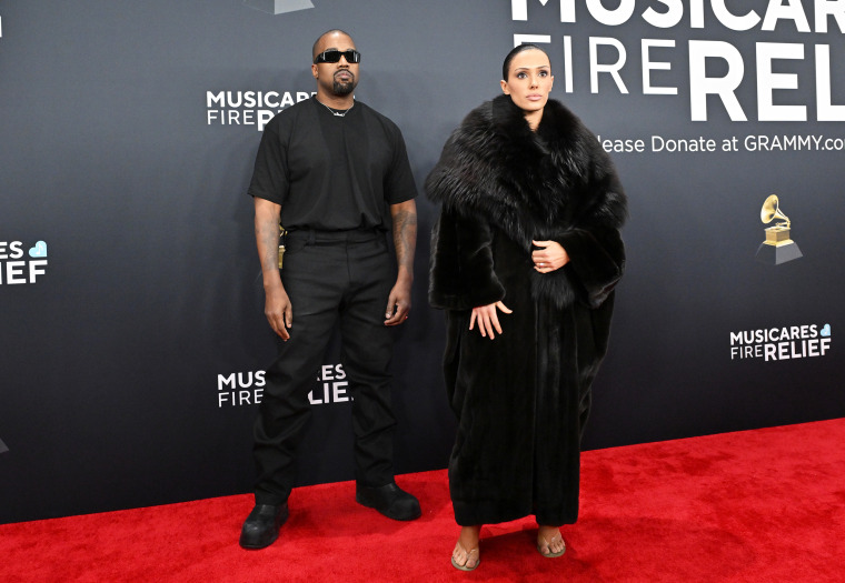 Kanye West and Bianca Censori at the 67th Grammy Awards.