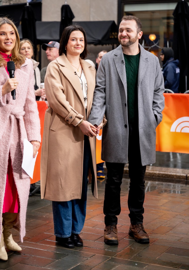 Emma Gobillot and Eli Friedman on the TODAY Show on Feb. 13, 2025. Gobillot says when the pair met a year ago they had "instant chemistry."