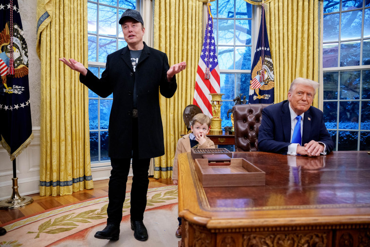 Elon Musk Joins President Trump For Signing Executive Orders In The Oval Office