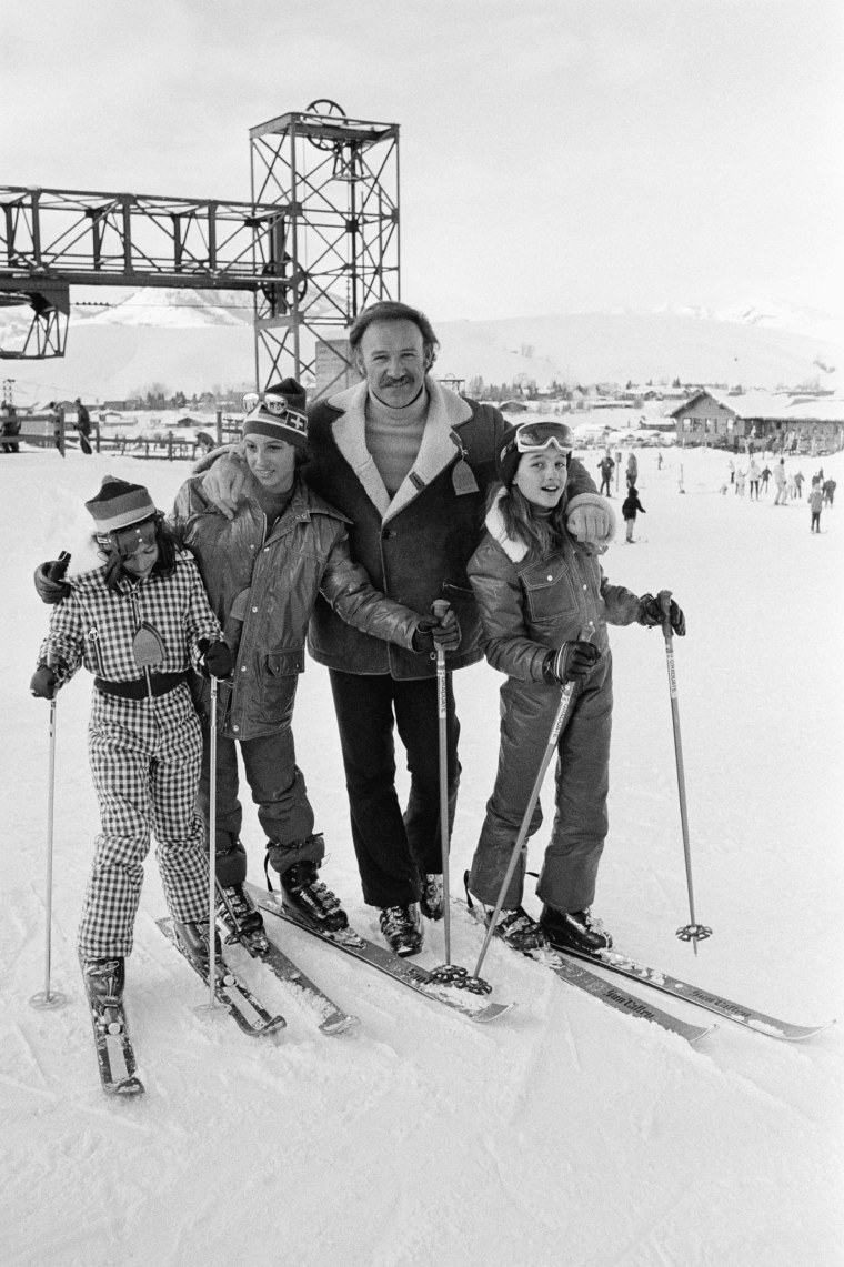 Gene Hackman and Family at Sun Valley