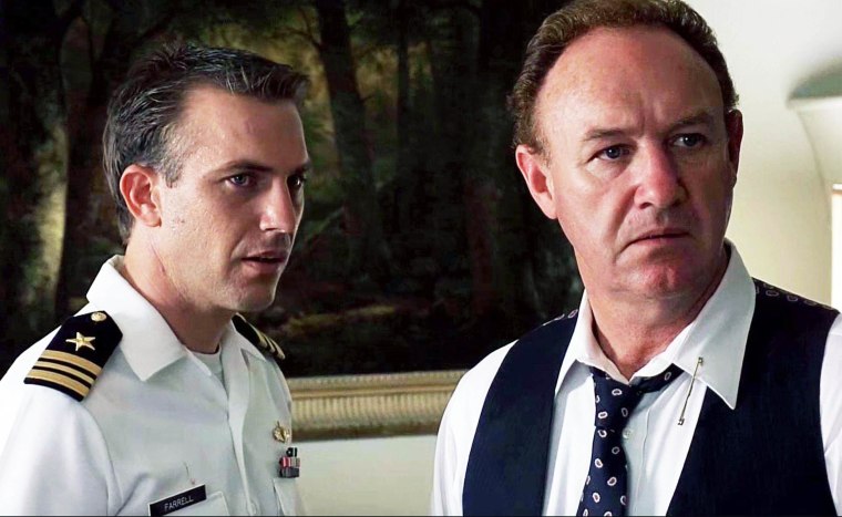 Kevin Costner and Gene Hackman in "No way out."