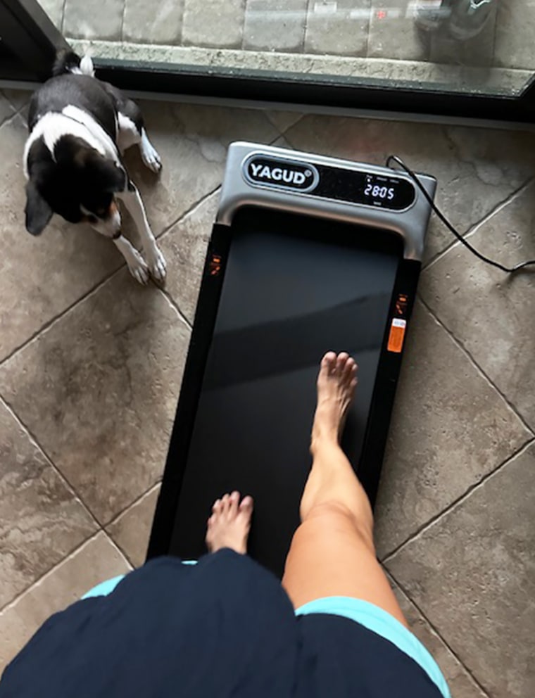 Kloese started using a walking pad during meetings and it added 5,000 steps to her daily total.