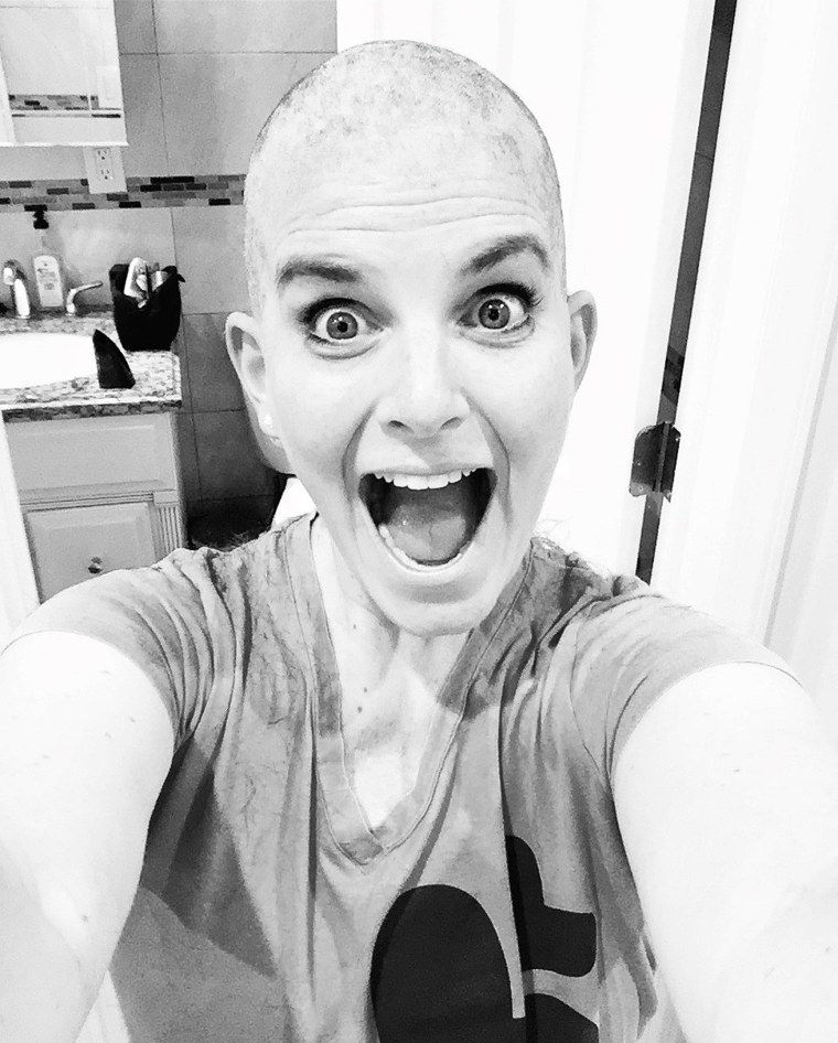 Over the years, Lainie Jones has had to shave her head as she's lost her hair due to cancer treatment. Photos of her shaving her head are even part of her wedding photographs.