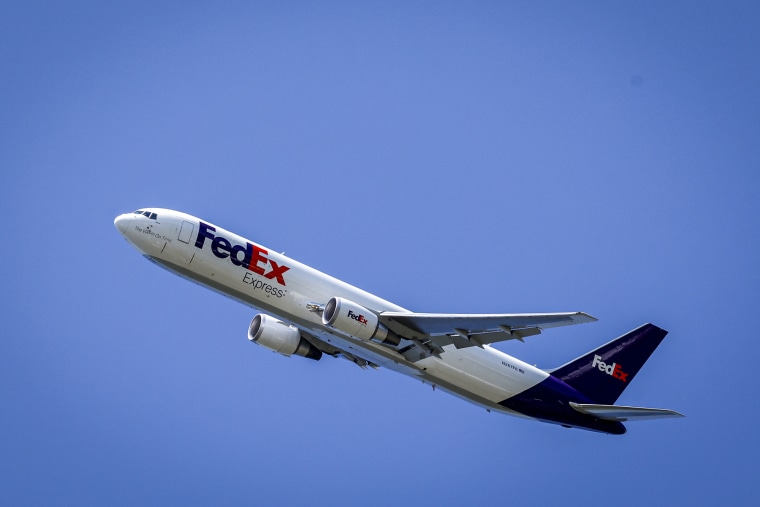 FedEx cargo plane.