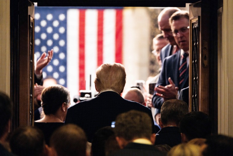 Image: Donald Trump Delivers Joint Address To Congress politics political politician rear us flag
