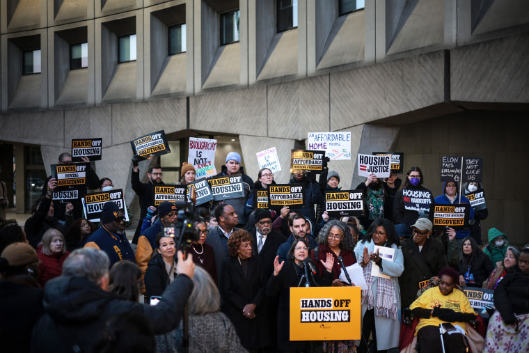 Image: Rep. Maxine Waters Leads Protest Against DOGE, Delivering Letter To HUD Secretary Turner