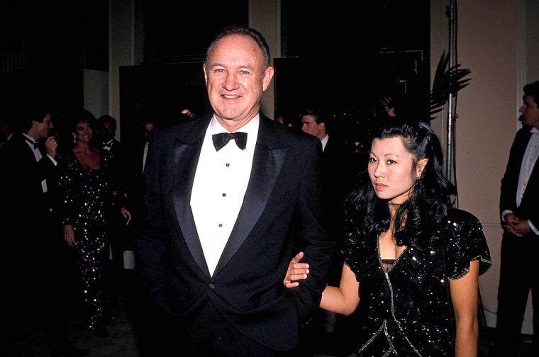 Gene Hackman and his wife Betsy Arakawa in 1989