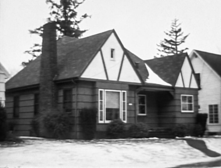 Archival footage of the Martin house in 1958.