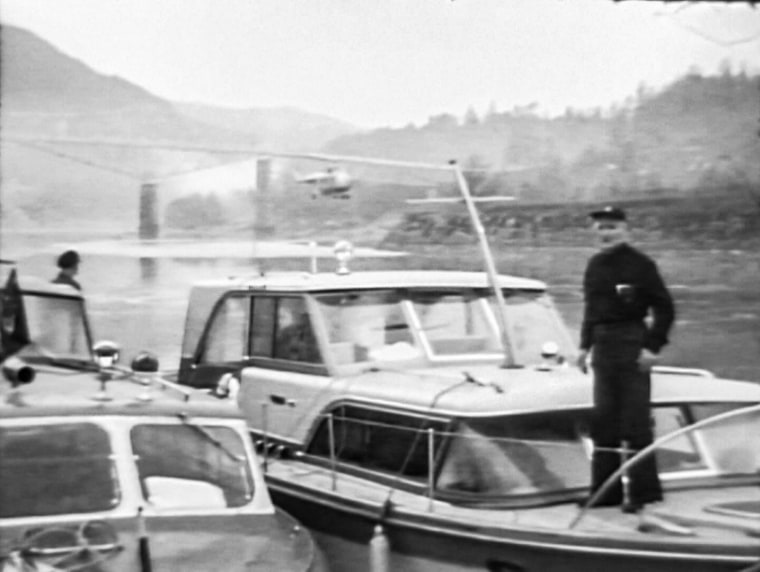 Archival footage of the search for the Martin family in 1958.