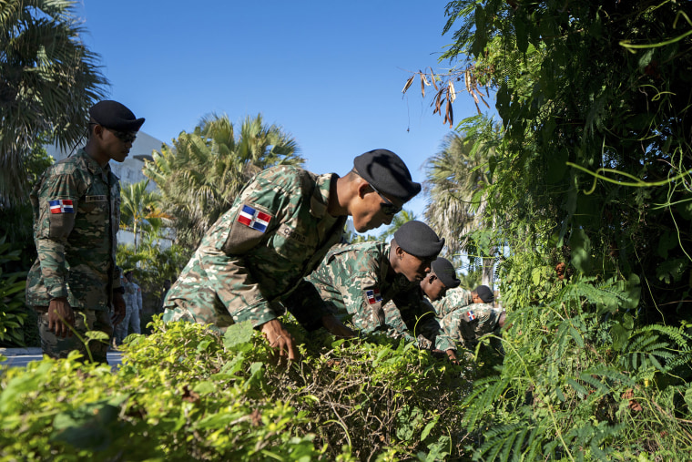 Military personnel search for Sudiksha Konanki in Punta Cana, Dominican Republic, 