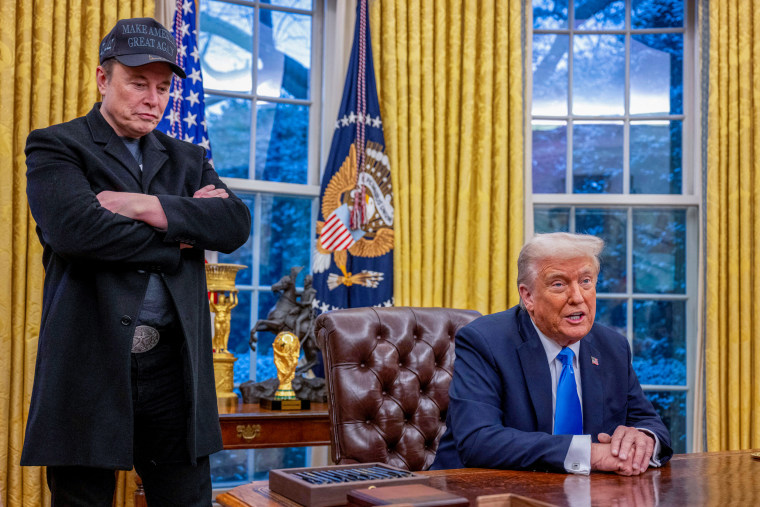 Elon Kasturi e Donald Trump.