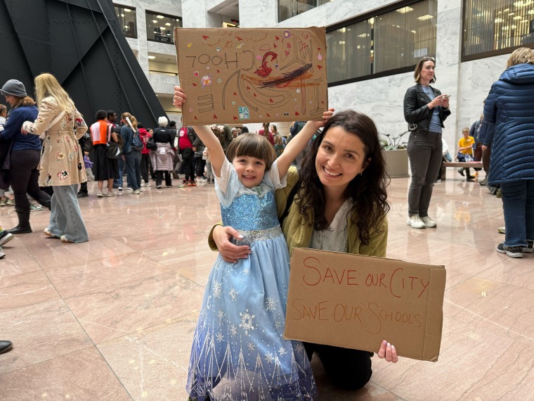 DC parents and students protested on March 13, 2025.