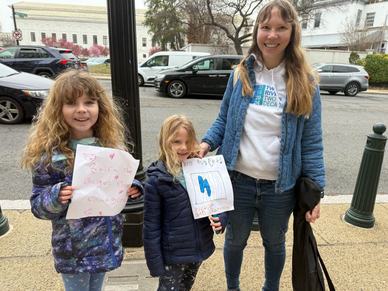 DC parents and students protested on March 13, 2025.