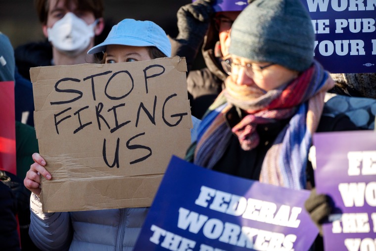 Mass Firings federal workers protest