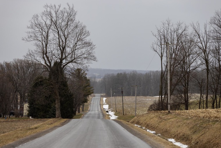 Payne Road in Yates County, N.Y. Nordquist's remains were found in a field off the road. 