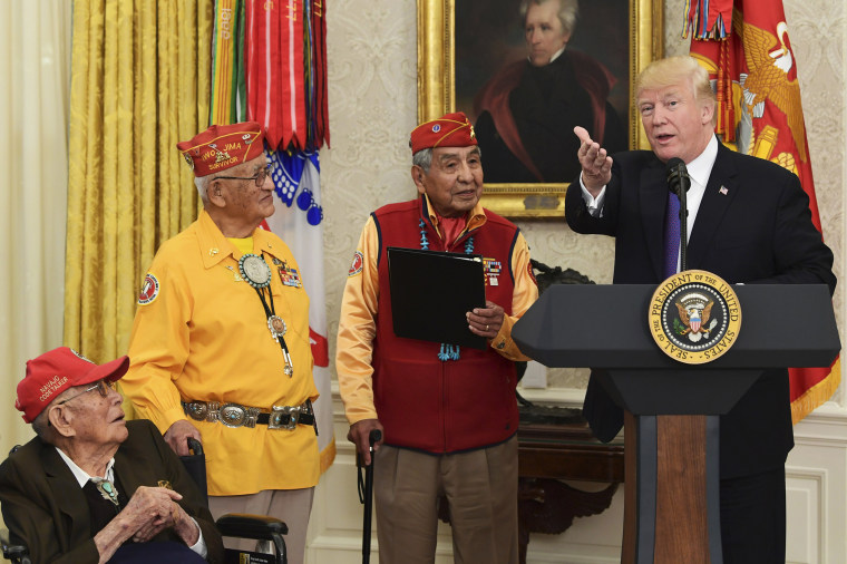 Image: Donald Trump, Thomas Begay, Peter MacDonald