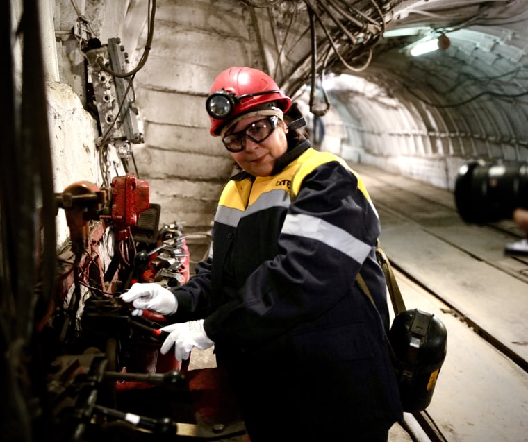 While the battle rages overhead, the women coal miners of eastern Ukraine are picking up the slack.