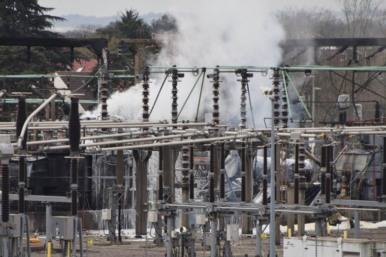 Image: Fire at North Hyde Electricity Substation in Hayes