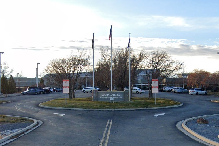 An exterior view of Utah County Jail, in Spanish Fork, Utah.