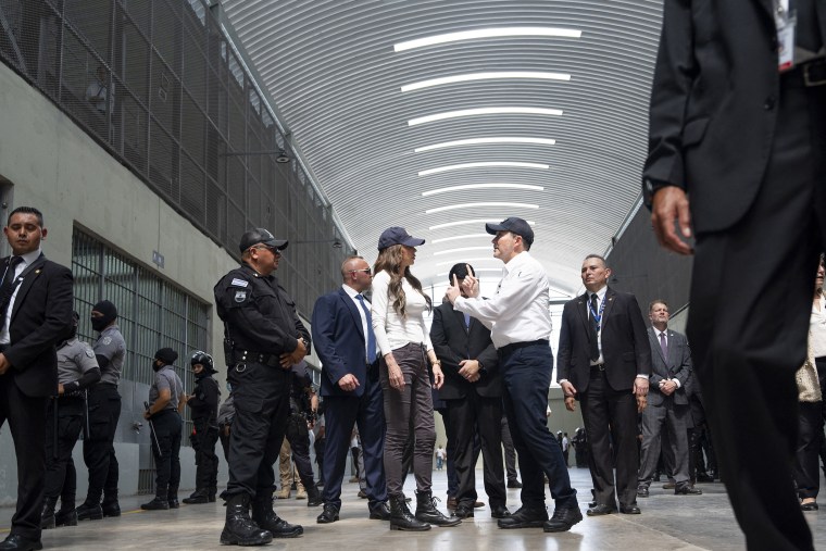 Kristi Noem tours the Terrorist Confinement Center in Tecoluca, El Salvador