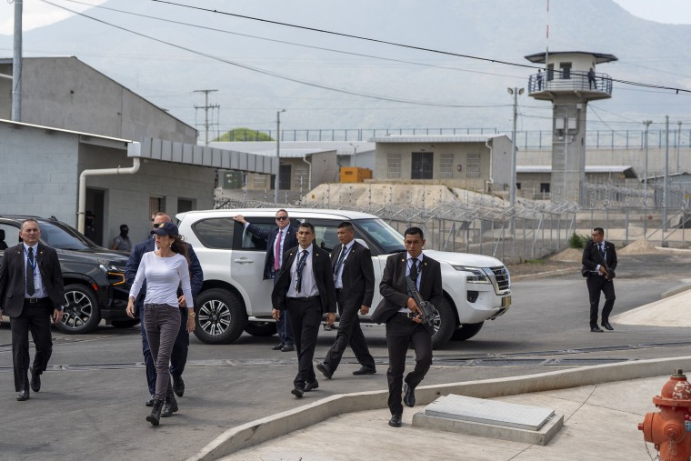 Kristi Noem tours the Terrorist Confinement Center in Tecoluca, El Salvador